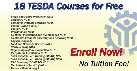 tesda lucena courses offered 2024